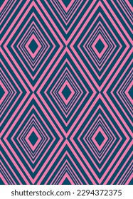 Abstract Hand Drawing Diamond Argyle Shapes Seamless Chevron Vector Pattern Isolated Background