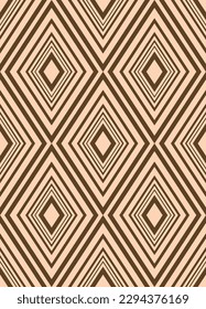 Abstraktes Handzeichnen Diamant Argyle Formen Nahtlose Chevron-Vektormuster einzeln auf Hintergrund
