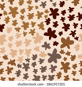 Fondo aislado del patrón vectorial repetitivo de las flores de los puntos de dibujo de la mano abstracto