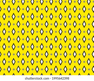 Abstract Hand Drawing Ethnic Argyle Shapes and Dots Seamless Vector Pattern Isolated Background 
