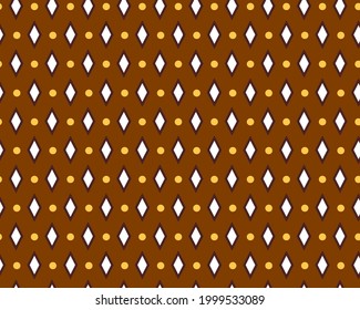 Abstract Hand Drawing Ethnic Argyle Shapes and Dots Seamless Vector Pattern Isolated Background 