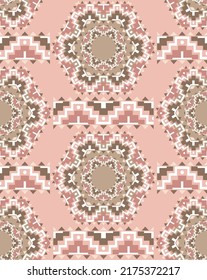 Abstract Hand Drawing Ethnic Folk Rectangular Geometric Tile Ceramic Motives Seamless Vector Pattern Isolated Background 
