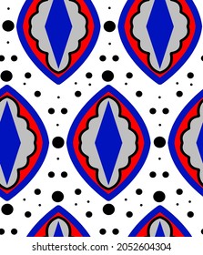 Resumen Dibujo manual de formas de mosaico geométrico y puntos patrón vectorial sin soldadura fondo aislado 