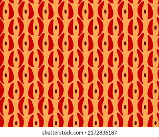 Abstract Hand Drawing Ethnic Geometric Chain Circle Shapes and Dots Seamless Retro Vector Pattern Isolated Background