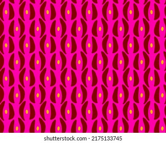 Abstract Hand Drawing Ethnic Geometric Chain Circle Shapes and Dots Seamless Retro Vector Pattern Isolated Background