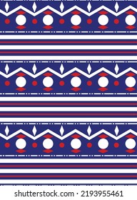 Abstract Hand Drawing Ethnic Geometric Horizontal Stripes Dots Diamond Shapes Seamless Vector Pattern Isolated Background