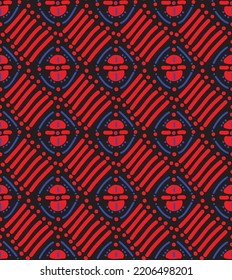 Abstract Hand Drawing Ethnic Geometric Stripes Lines Dots Argyle Seamless Vector Pattern Isolated Background