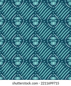 Abstract Hand Drawing Ethnic Geometric Stripes Lines Dots Argyle Seamless Vector Pattern Isolated Background