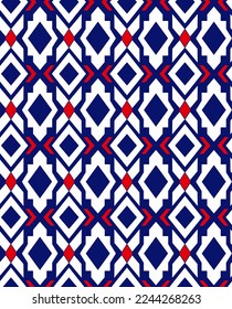 Abstract Hand Drawing Ethnic Geometric Argyle Geometric Diamond Shapes Seamless Pattern Isolated Background
