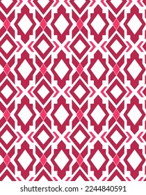 Abstract Hand Drawing Ethnic Geometric Argyle Geometric Diamond Shapes Seamless Pattern Isolated Background