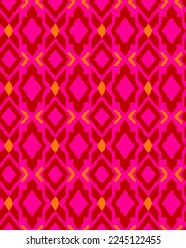 Abstract Hand Drawing Ethnic Geometric Argyle Geometric Diamond Shapes Seamless Pattern Isolated Background