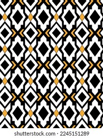 Abstract Hand Drawing Ethnic Geometric Argyle Geometric Diamond Shapes Seamless Pattern Isolated Background
