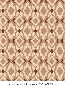Abstract Hand Drawing Ethnic Geometric Argyle Geometric Diamond Shapes Seamless Pattern Isolated Background
