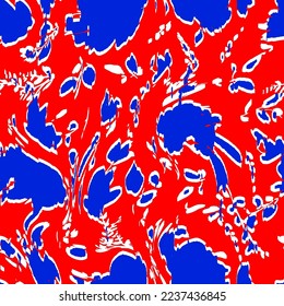 Abstract Hand Drawing Flowers Leaves and Branches Sketch Seamless Vector Pattern Isolated Background
