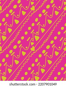 Resumen Mano Dibujo Folclore Etnico Formas Geométricas Diagonales Motivos Tiras Líneas Triángulos Puntos Patrón Vector sin Margen Fondo aislado