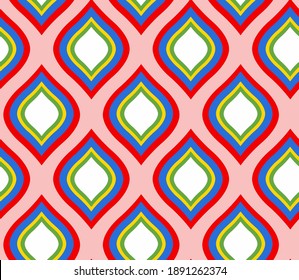 Abstract Hand Drawing Geometric Argyle Diamond Shapes Repeating Vector Pattern Isolated Background 