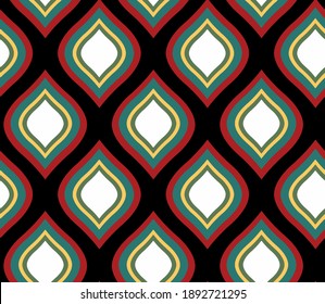 Abstract Hand Drawing Geometric Argyle Diamond Shapes Repeating Vector Pattern Isolated Background 