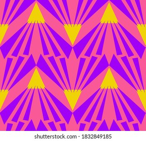 Resumen Dibujo A Mano Geométrico Art Deco Patrón Vector Repetidor Fondo aislado