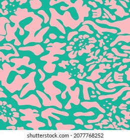 Abstract Hand Drawing Geometric Camouflage Shapes Seamless Vector Pattern Isolated Background