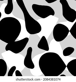 Abstract Hand Drawing Geometric Camouflage Shapes Seamless Vector Pattern Isolated Background