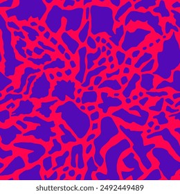 Abstract Hand Drawing Geometric Camouflage Dots Cow Giraffe Leopard Cheetah Animal Skin Shapes Seamless Vector Pattern Isolated Background