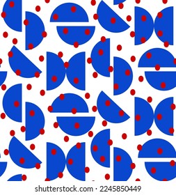 Resumen Círculos Geométricos De Dibujo A Mano Puntos De Polka Patrón De Vector Retro Sin Margen Fondo Aislado
