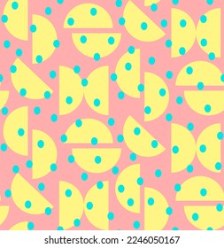 Abstrakte handgezeichnete geometrische Kreise Polka Punkte Nahtlose Retro-Vektormuster einzeln auf Hintergrund