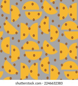 Abstrakte handgezeichnete geometrische Kreise Polka Punkte Nahtlose Retro-Vektormuster einzeln auf Hintergrund