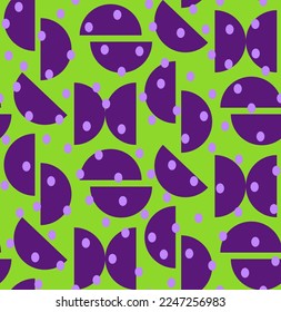 Abstrakte handgezeichnete geometrische Kreise Polka Punkte Nahtlose Retro-Vektormuster einzeln auf Hintergrund