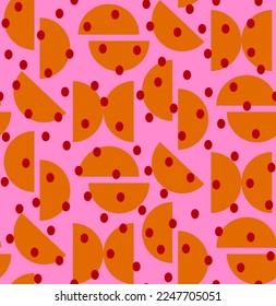Resumen Círculos Geométricos De Dibujo A Mano Puntos De Polka Patrón De Vector Retro Sin Margen Fondo Aislado