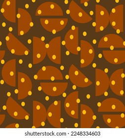 Resumen Círculos Geométricos De Dibujo A Mano Puntos De Polka Patrón De Vector Retro Sin Margen Fondo Aislado