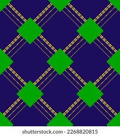 Abstract Hand Drawing Geometric Cross Dashed Lines Checkered Plaid Tartan Seamless Vector Pattern Isolated Background