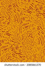 Fondo aislado del patrón vectorial sin soldadura de las líneas de trazos geométricos de la mano