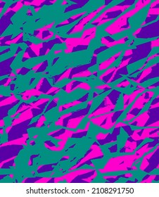 Abstract Hand Drawing Geometric Diagonal Camouflage Brush Strokes Seamless Vector Pattern Isolated Background