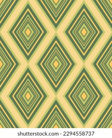 Abstract Hand Drawing Geometric Diamond Argyle Shapes Seamless Chevron Vector Pattern Isolated Background