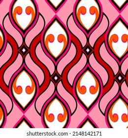 Abstraktes Handziehen Geometrischer ethnischer Damast Formen Linien Linien Linien nahtlose Gewebe Design Vektor Muster isolierter Hintergrund