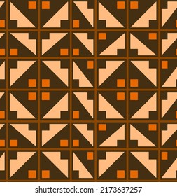 Abstract Hand Drawing Geometric Ethnic Tile Seamless Vector Pattern Isolated Upholstery Background