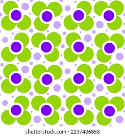 Fondo aislado de las flores y puntos geométricos de dibujo manual
