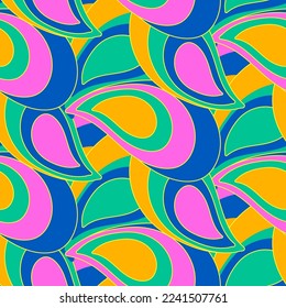 Fondo aislado del patrón de vectores sin soldadura de los paisleys geométricos de dibujo a mano