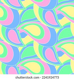 Fondo aislado del patrón de vectores sin soldadura de los paisleys geométricos de dibujo a mano