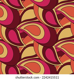 Fondo aislado del patrón de vectores sin soldadura de los paisleys geométricos de dibujo a mano