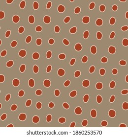 Abstract Hand Drawing Geometric Polka Dots Bubbles Repeating Vector Pattern Isolated Background