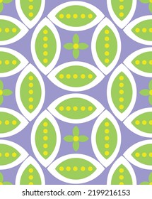 Abstrakter handgezeichneter geometrischer Retro-Kreis lässt Blumen Punkte Nahtlose ethnische Vektormuster isolierter Hintergrund 