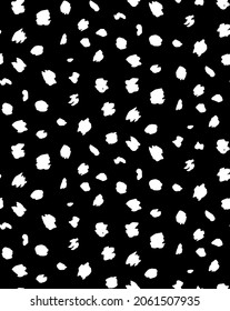 Abstract Hand Drawing Geometric Shapes Dots Seamless Vector Pattern Isolated Background