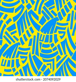 Abstract Hand Drawing Geometric Shapes Brush Strokes Stripes Seamless Vector Pattern Isolated Background