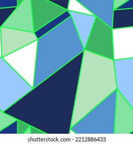 Abstract Hand Drawing Geometric Shapes Triangles Lines Strokes Seamless Origami Vector Pattern Isolated Flat Background