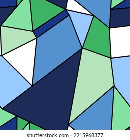 Abstract Hand Drawing Geometric Shapes Triangles Lines Strokes Seamless Origami Vector Pattern Isolated Flat Background