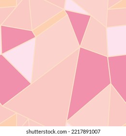 Abstract Hand Drawing Geometric Shapes Triangles Lines Strokes Seamless Origami Vector Pattern Isolated Flat Background