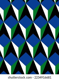 Abstract Hand Drawing Geometric Shapes Triangles Squares Seamless Vector Pattern Isolated Background