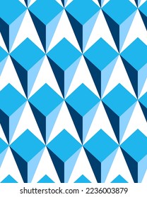 Abstract Hand Drawing Geometric Shapes Triangles Squares Seamless Vector Pattern Isolated Background